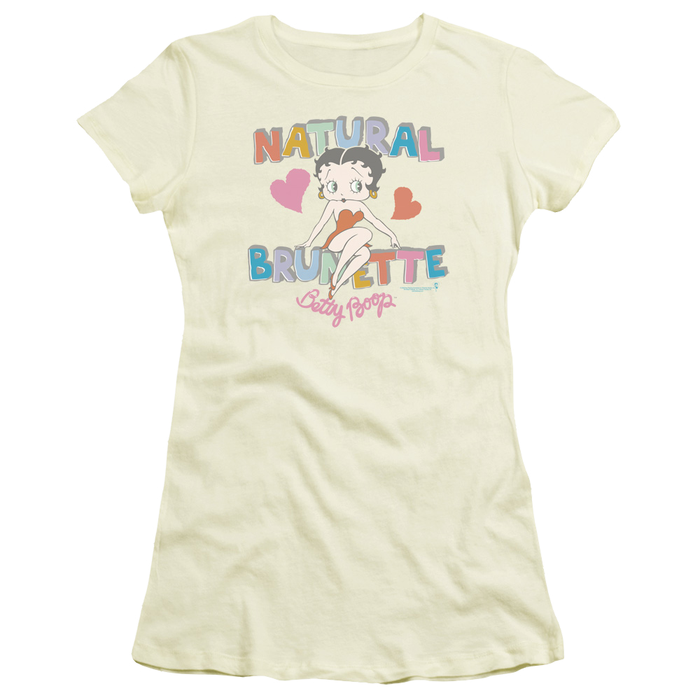 Betty Boop Natural Brunette - Juniors T-Shirt Juniors T-Shirt Betty Boop