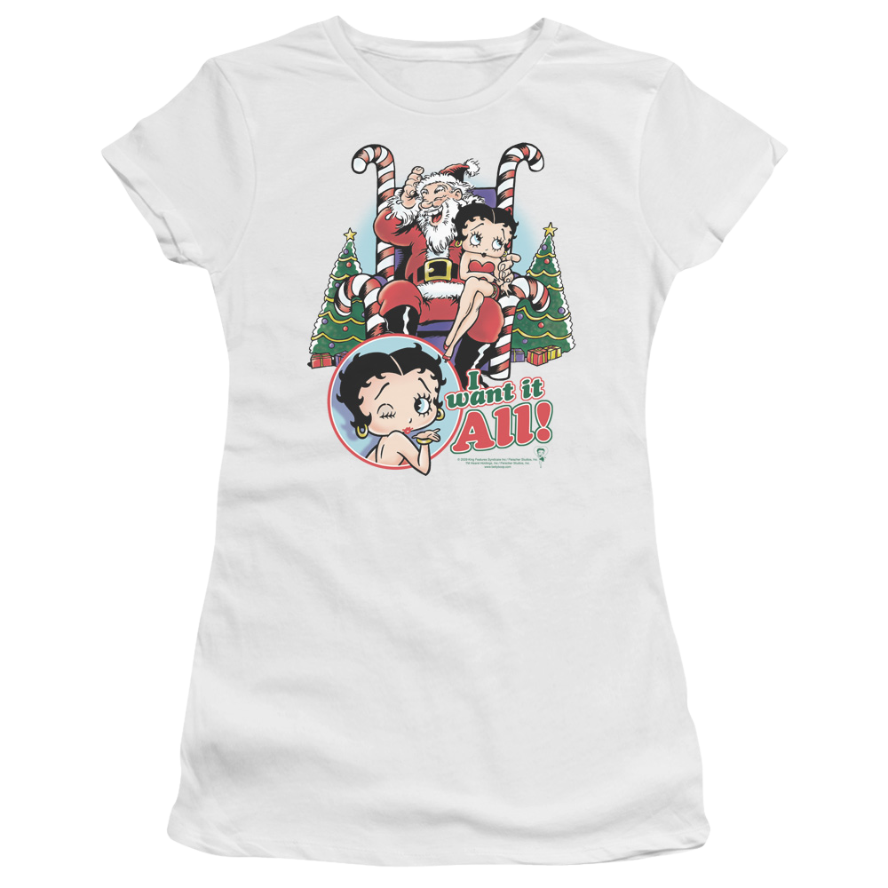 Betty Boop I Want It All - Juniors T-Shirt Juniors T-Shirt Betty Boop