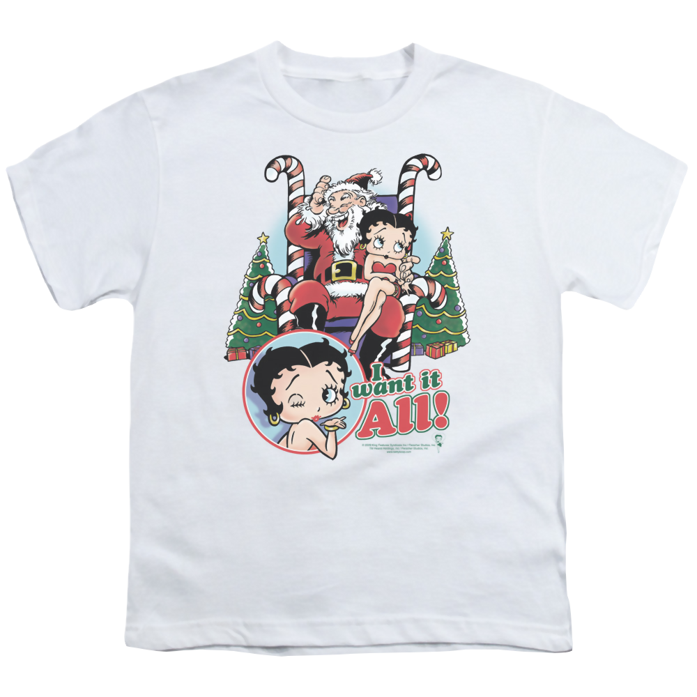 Betty Boop I Want It All - Youth T-Shirt Youth T-Shirt (Ages 8-12) Betty Boop