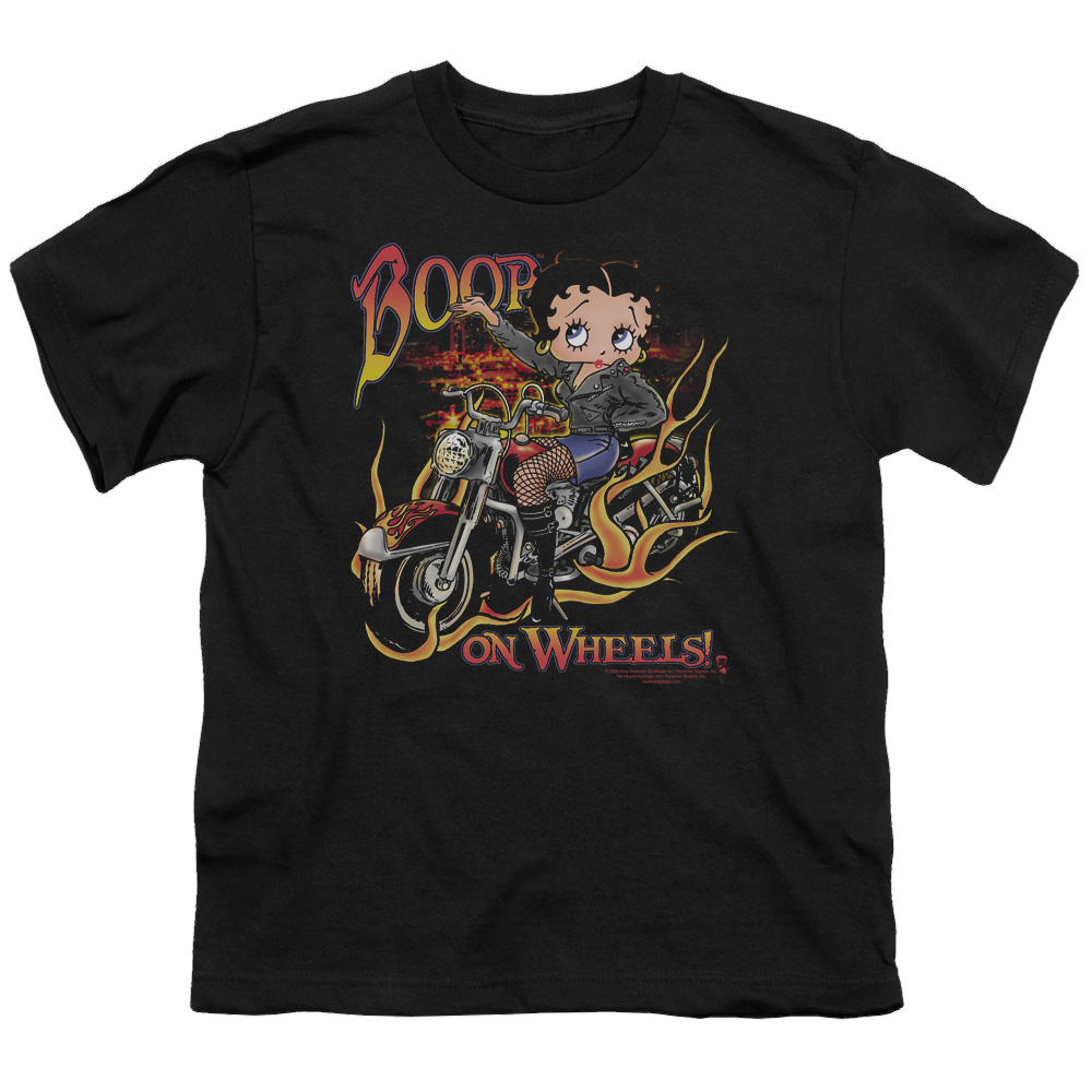 Betty Boop On Wheels - Youth T-Shirt Youth T-Shirt (Ages 8-12) Betty Boop