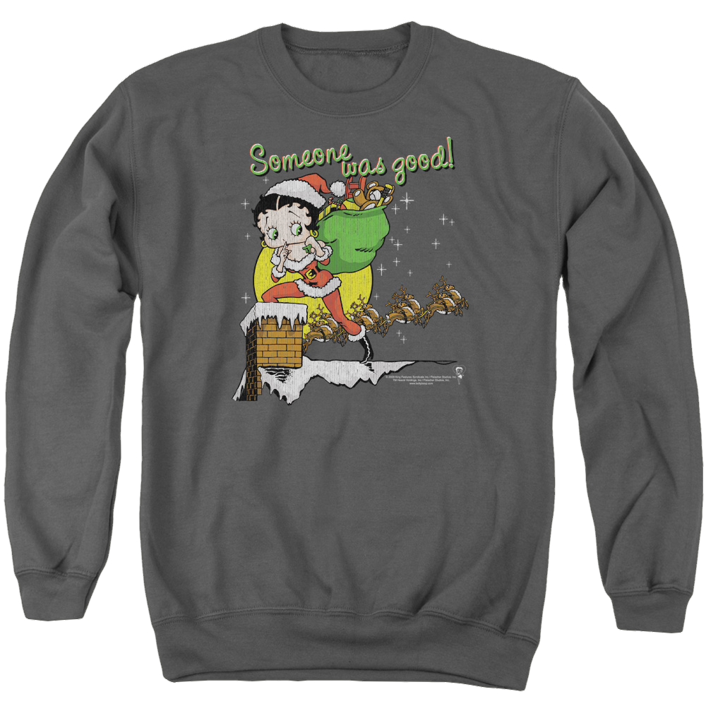 Betty Boop Chimney - Men's Crewneck Sweatshirt Men's Crewneck Sweatshirt Betty Boop