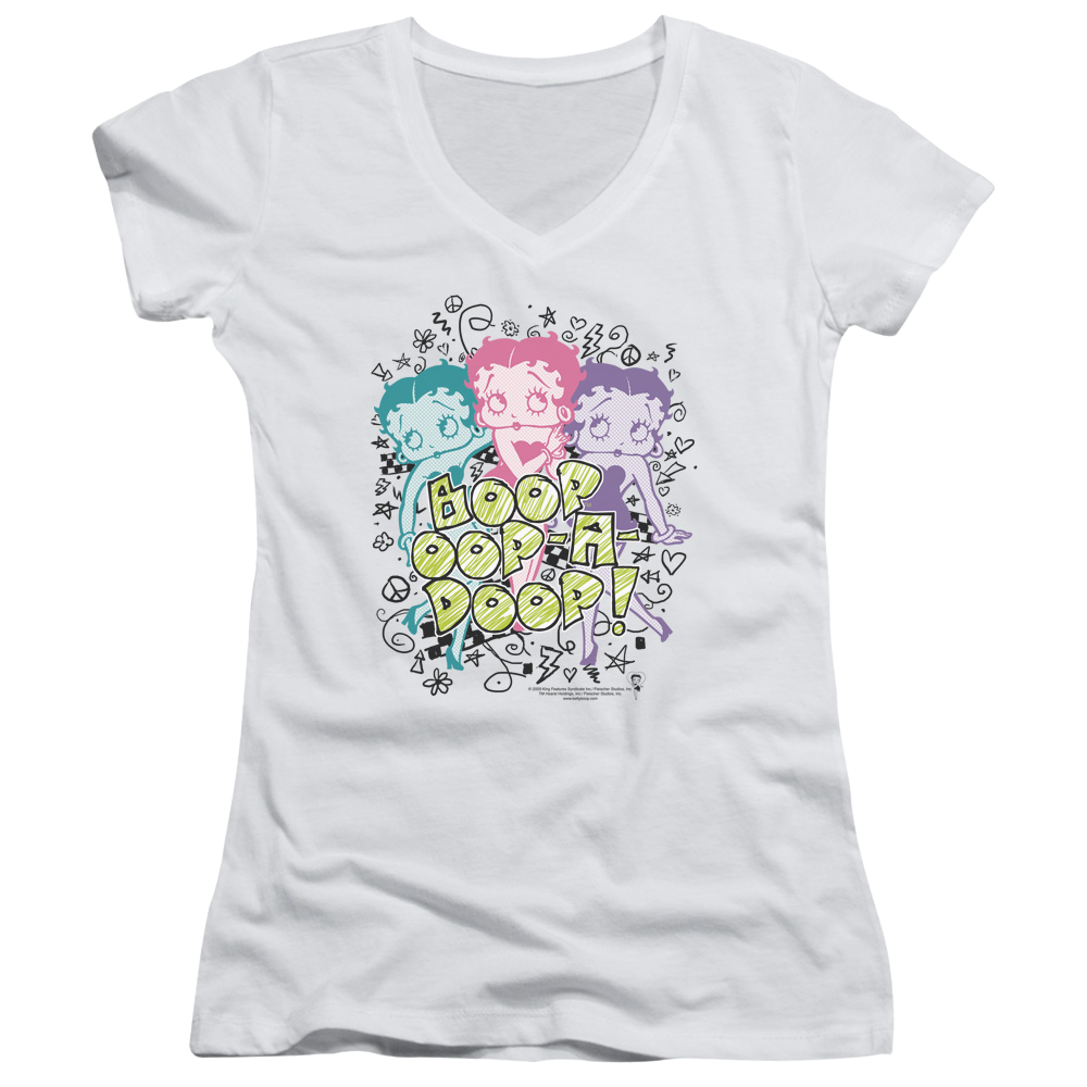 Betty Boop Sketch - Juniors V-Neck T-Shirt Juniors V-Neck T-Shirt Betty Boop