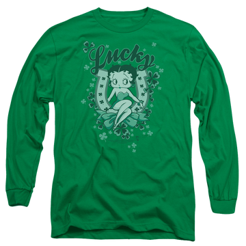 Betty Boop Lucky Boop - Men's Long Sleeve T-Shirt Men's Long Sleeve T-Shirt Betty Boop