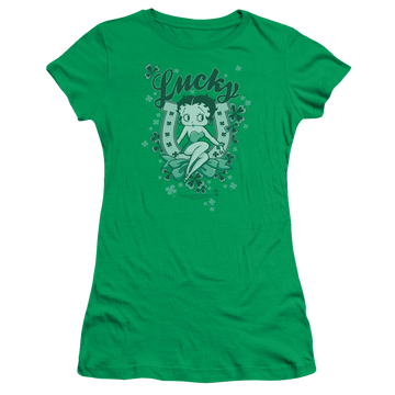 Betty Boop Lucky Boop - Juniors T-Shirt Juniors T-Shirt Betty Boop