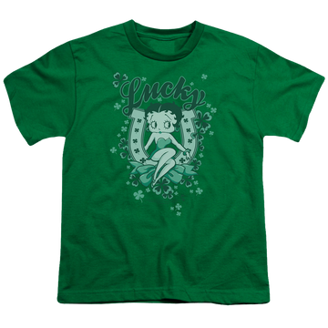 Betty Boop Lucky Boop - Youth T-Shirt Youth T-Shirt (Ages 8-12) Betty Boop