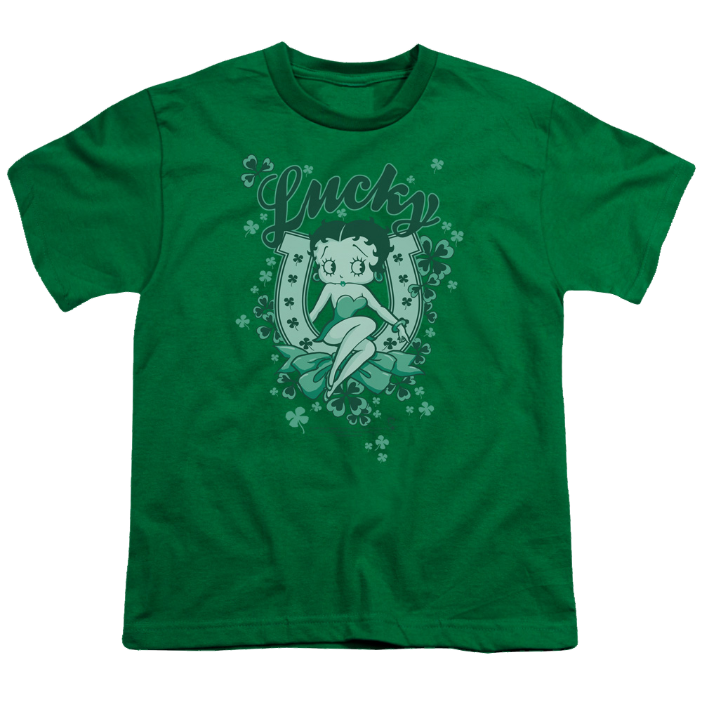Betty Boop Lucky Boop - Youth T-Shirt Youth T-Shirt (Ages 8-12) Betty Boop