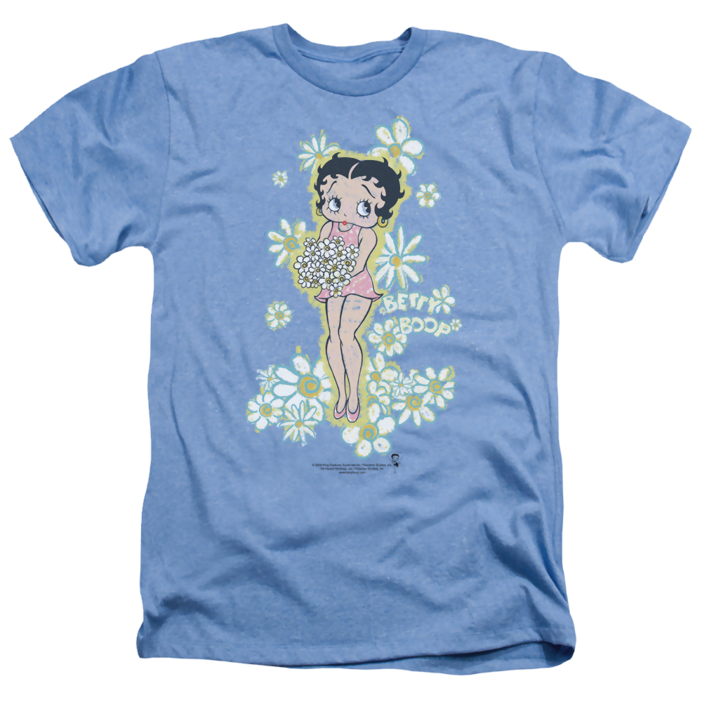Betty Boop Flowers - Men's Heather T-Shirt Men's Heather T-Shirt Betty Boop