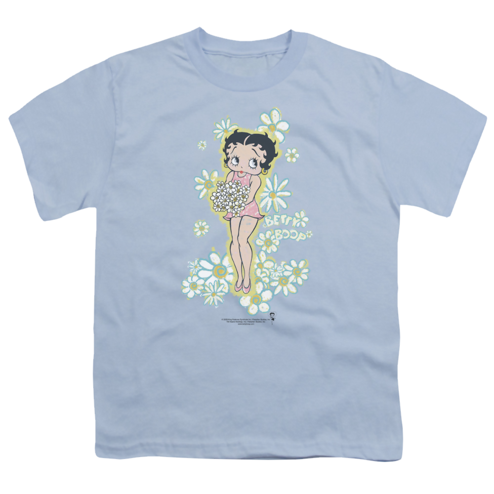 Betty Boop Flowers - Youth T-Shirt Youth T-Shirt (Ages 8-12) Betty Boop