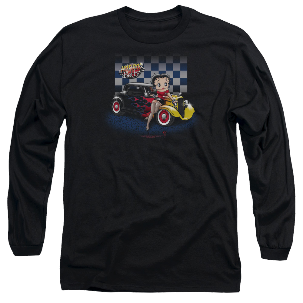Betty Boop Hot Rod Boop - Men's Long Sleeve T-Shirt Men's Long Sleeve T-Shirt Betty Boop