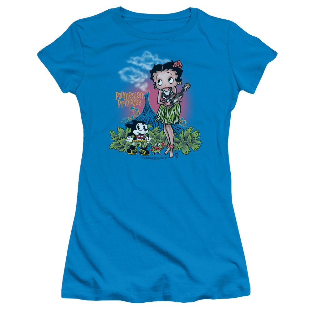 Betty Boop Polynesian Princess - Juniors T-Shirt Juniors T-Shirt Betty Boop