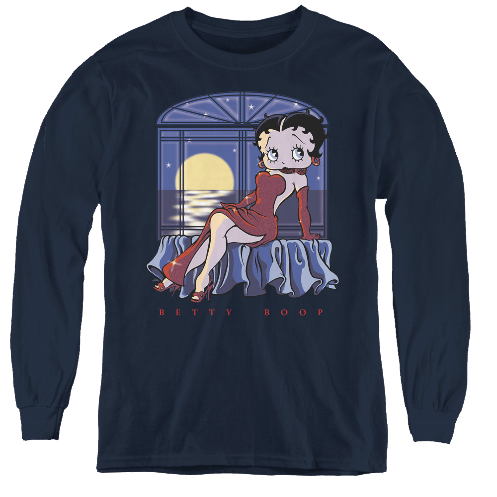 Betty Boop Moonlight - Youth Long Sleeve T-Shirt Youth Long Sleeve T-Shirt Betty Boop