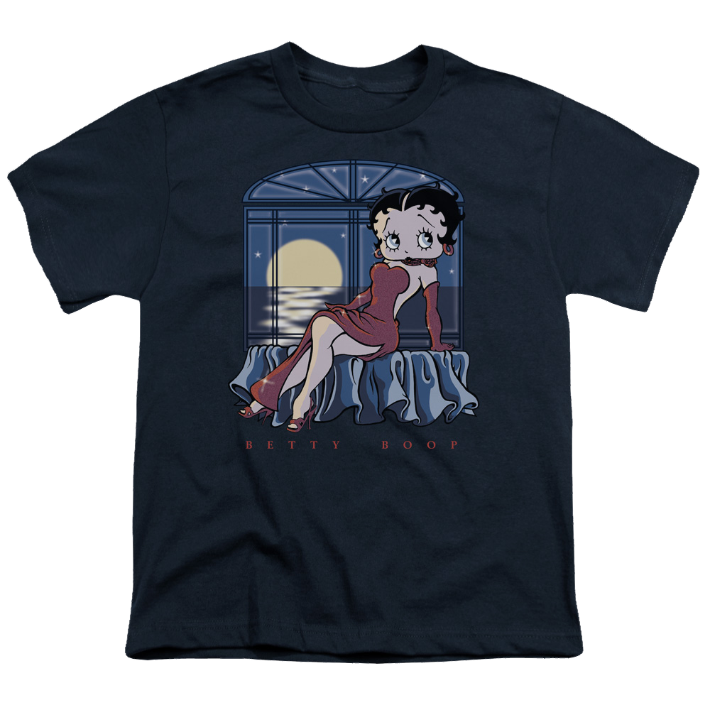 Betty Boop Moonlight - Youth T-Shirt Youth T-Shirt (Ages 8-12) Betty Boop