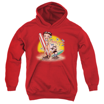 Betty Boop Surf - Youth Hoodie Youth Hoodie (Ages 8-12) Betty Boop