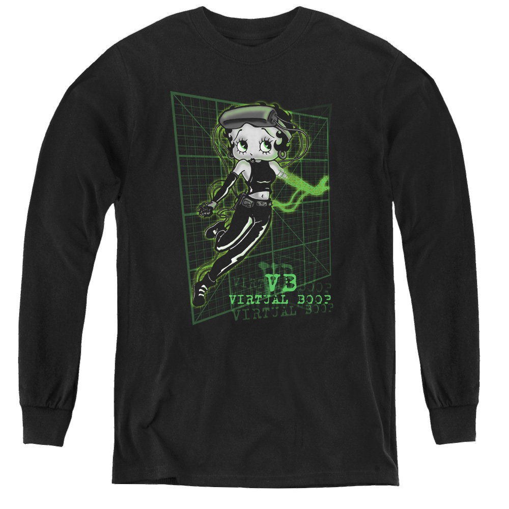 Betty Boop Virtual Boop - Youth Long Sleeve T-Shirt Youth Long Sleeve T-Shirt Betty Boop