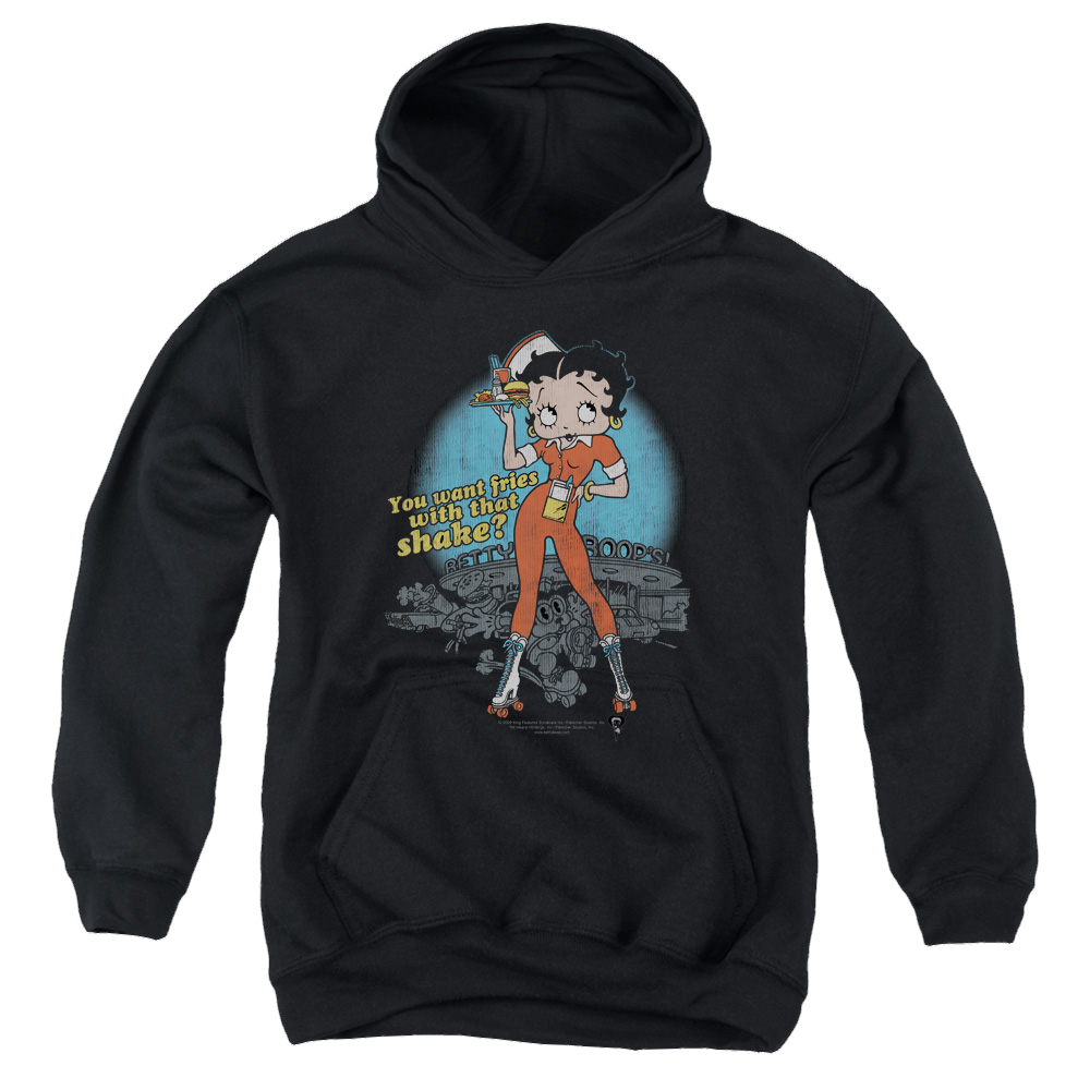 Betty Boop Fries With That - Youth Hoodie Youth Hoodie (Ages 8-12) Betty Boop