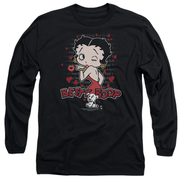 Betty Boop Classic Kiss - Men's Long Sleeve T-Shirt Men's Long Sleeve T-Shirt Betty Boop