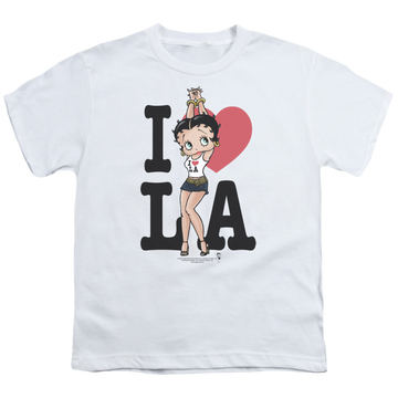 Betty Boop I Heart La - Youth T-Shirt Youth T-Shirt (Ages 8-12) Betty Boop