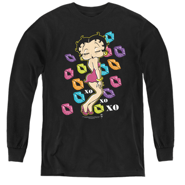 Betty Boop Tripple Xo - Youth Long Sleeve T-Shirt Youth Long Sleeve T-Shirt Betty Boop