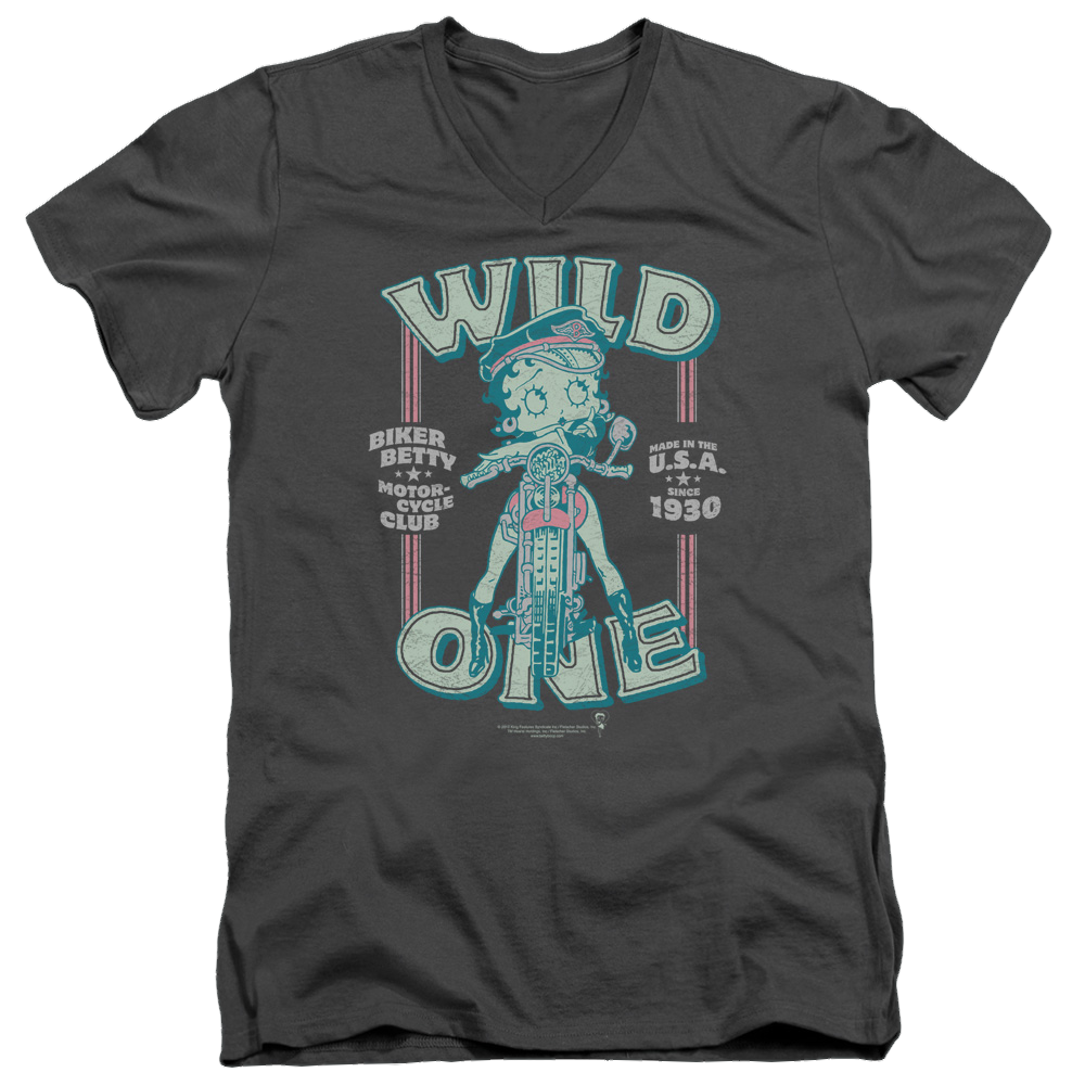 Betty Boop Wild One - Men's V-Neck T-Shirt Men's V-Neck T-Shirt Betty Boop