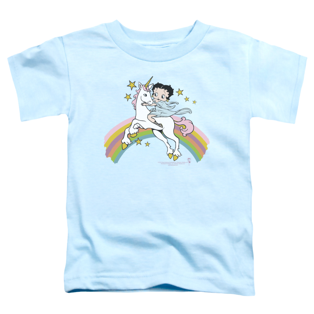 Betty Boop Unicorn & Rainbows - Kid's T-Shirt Kid's T-Shirt (Ages 4-7) Betty Boop