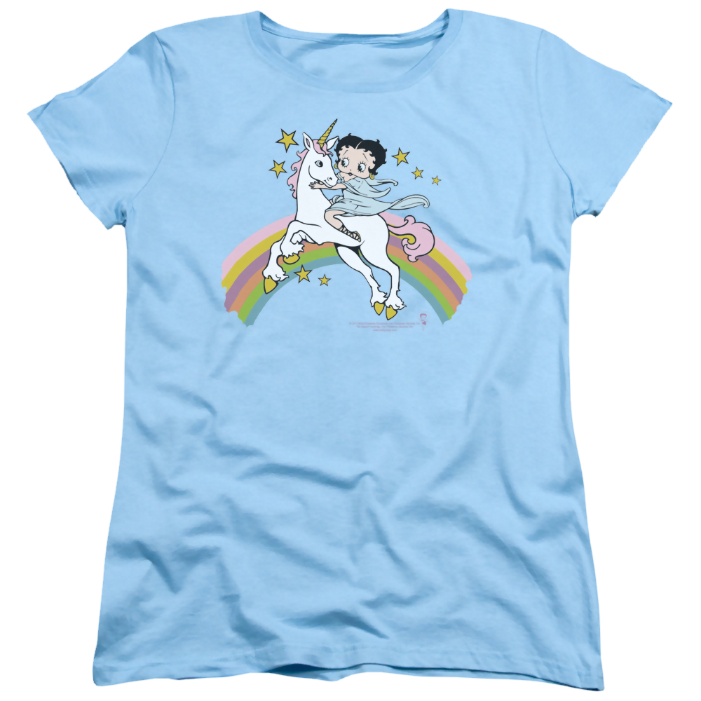 Betty Boop Unicorn & Rainbows - Women's T-Shirt Women's T-Shirt Betty Boop