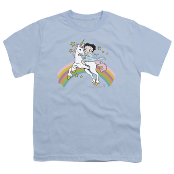 Betty Boop Unicorn & Rainbows - Youth T-Shirt Youth T-Shirt (Ages 8-12) Betty Boop