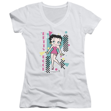 Betty Boop Booping 80s Style - Juniors V-Neck T-Shirt Juniors V-Neck T-Shirt Betty Boop