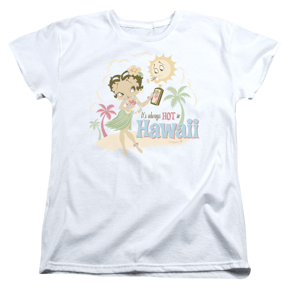 Betty Boop Hot In Hawaii - Women's T-Shirt Women's T-Shirt Betty Boop