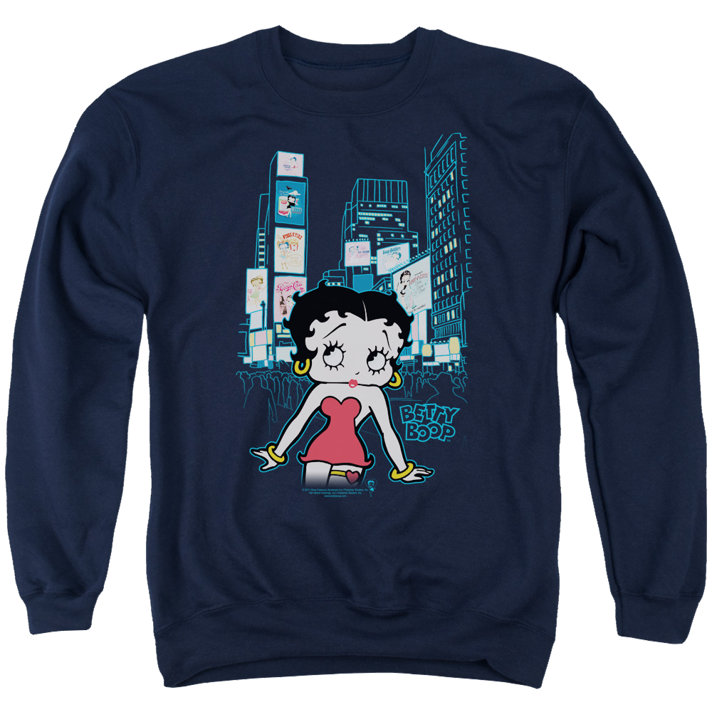 Betty Boop Square - Men's Crewneck Sweatshirt Men's Crewneck Sweatshirt Betty Boop