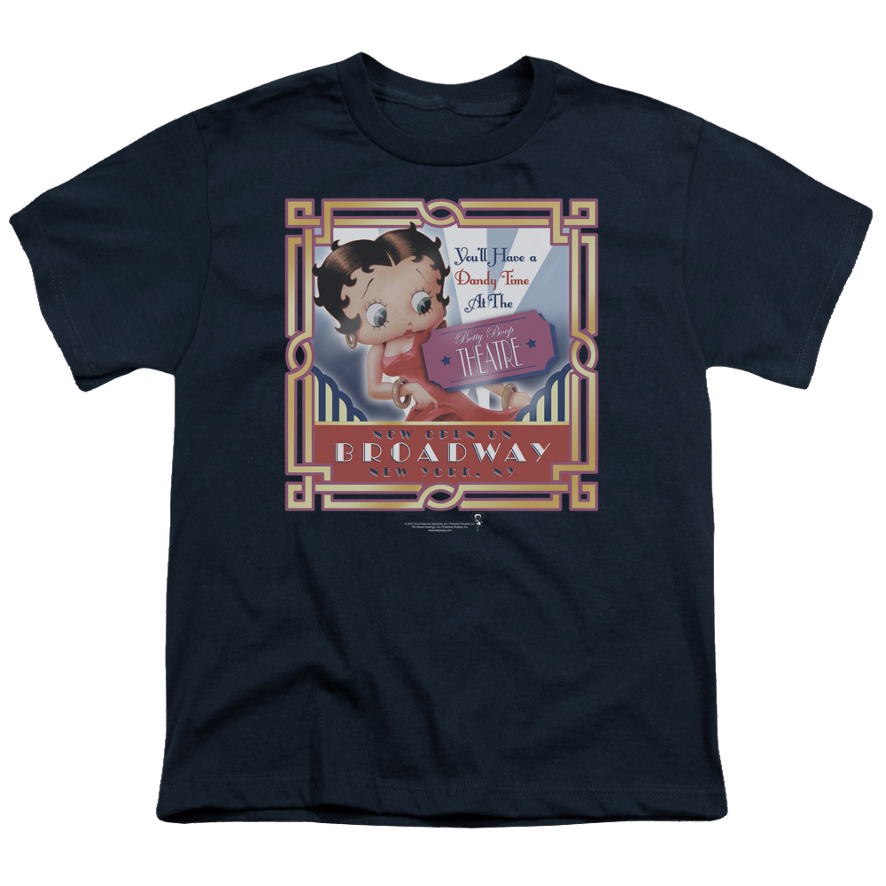 Betty Boop On Broadway - Youth T-Shirt Youth T-Shirt (Ages 8-12) Betty Boop