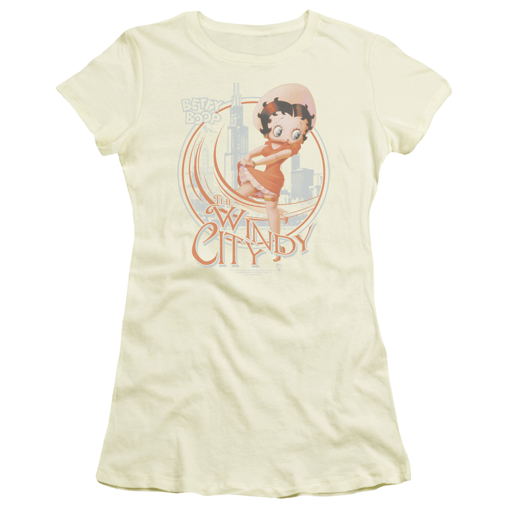 Betty Boop The Windy City - Juniors T-Shirt Juniors T-Shirt Betty Boop