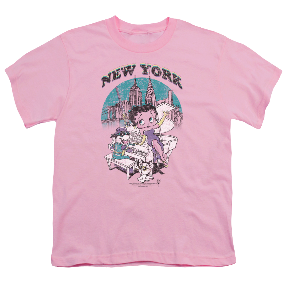 Betty Boop Singing In Ny - Youth T-Shirt Youth T-Shirt (Ages 8-12) Betty Boop