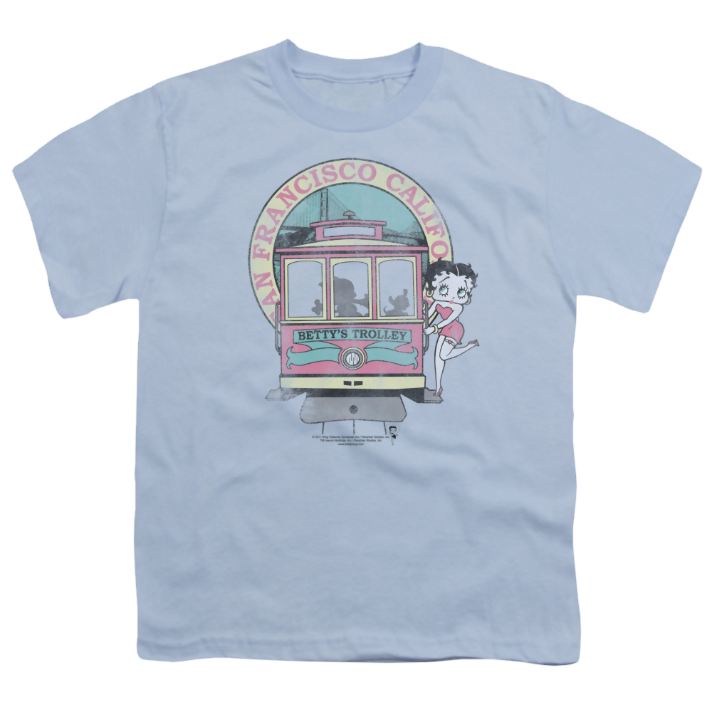 Betty Boop Bettys Trolley - Youth T-Shirt Youth T-Shirt (Ages 8-12) Betty Boop