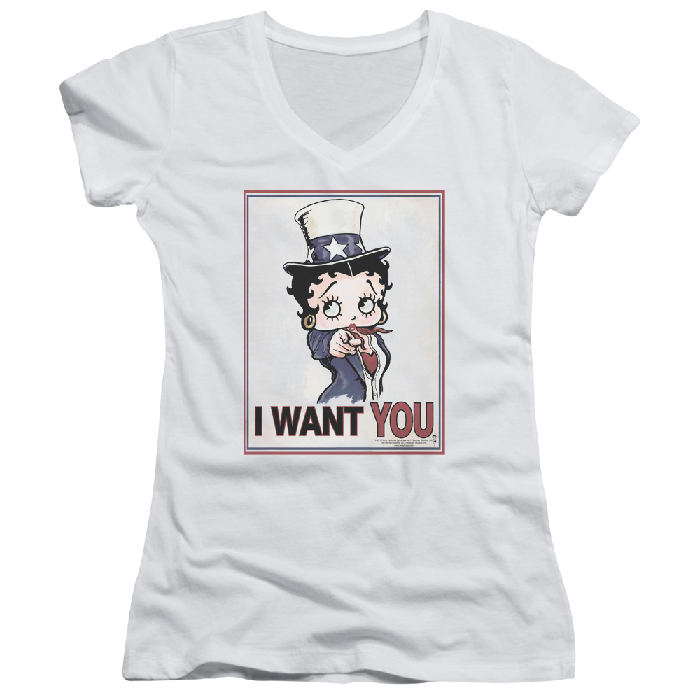 Betty Boop Auntie Boop - Juniors V-Neck T-Shirt Juniors V-Neck T-Shirt Betty Boop