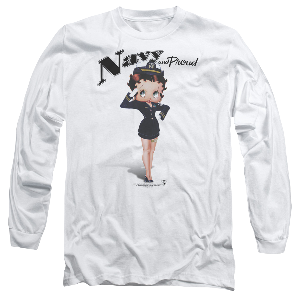 Betty Boop Navy Boop - Men's Long Sleeve T-Shirt Men's Long Sleeve T-Shirt Betty Boop