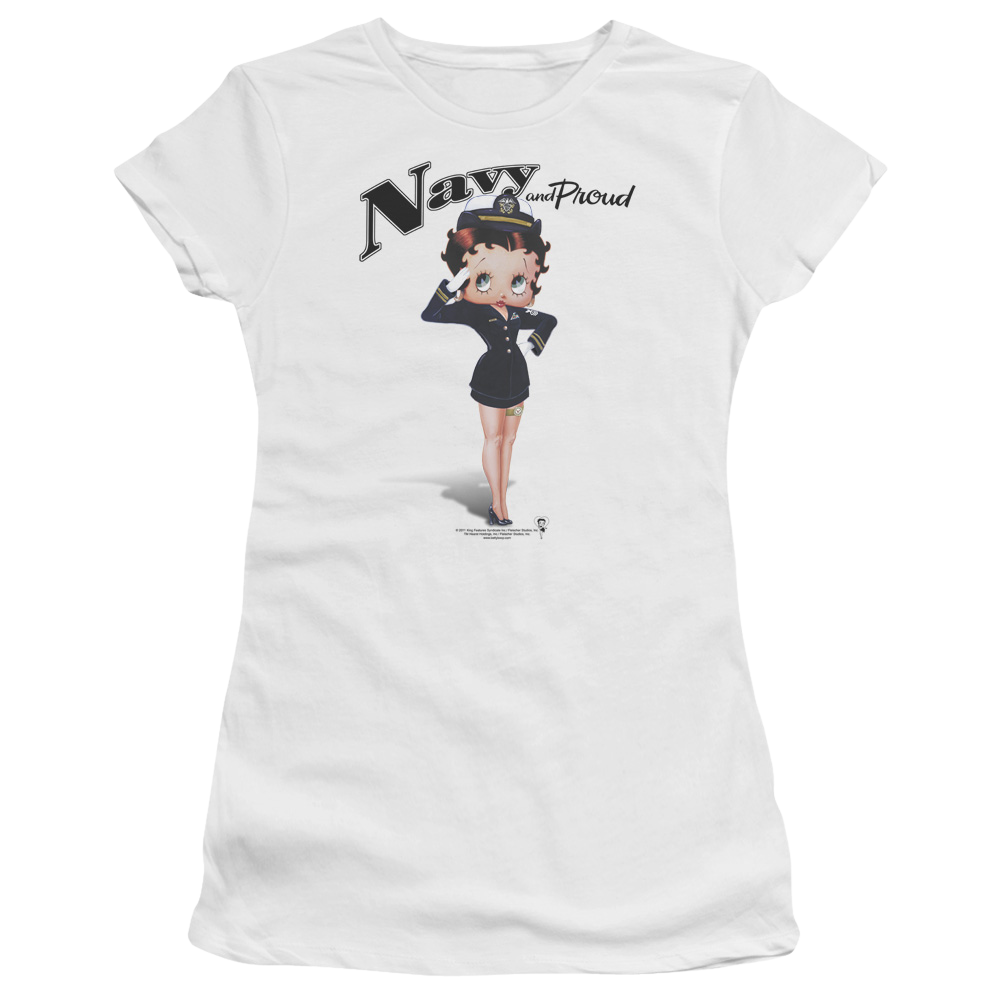 Betty Boop Navy Boop - Juniors T-Shirt Juniors T-Shirt Betty Boop