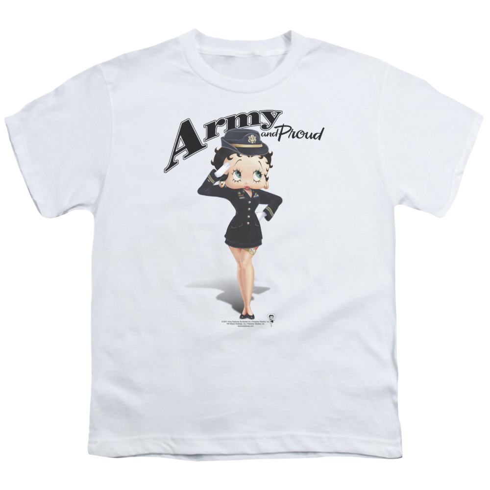 Betty Boop Army Boop - Youth T-Shirt Youth T-Shirt (Ages 8-12) Betty Boop