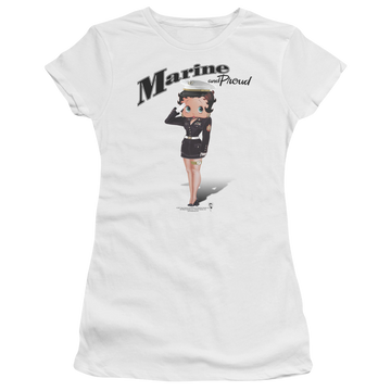 Betty Boop Marine Boop - Juniors T-Shirt Juniors T-Shirt Betty Boop