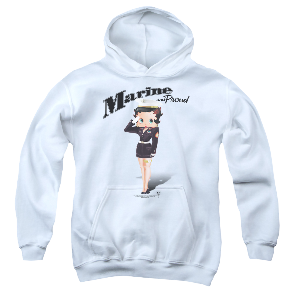 Betty Boop Marine Boop - Youth Hoodie Youth Hoodie (Ages 8-12) Betty Boop