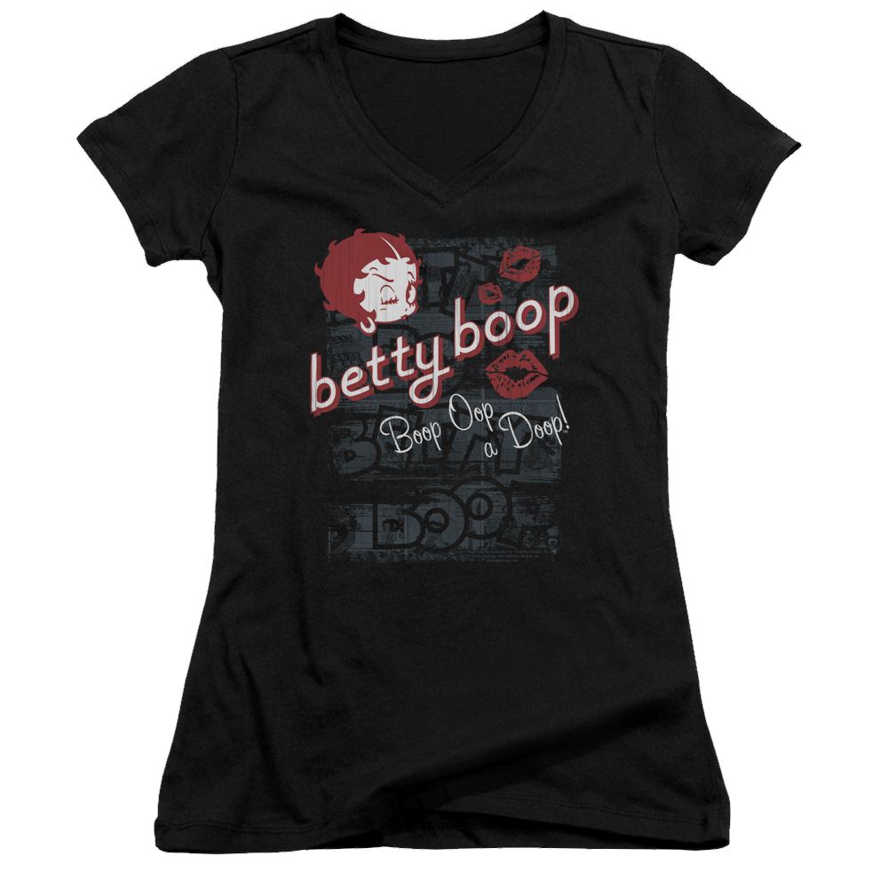 Betty Boop Boop Oop - Juniors V-Neck T-Shirt Juniors V-Neck T-Shirt Betty Boop