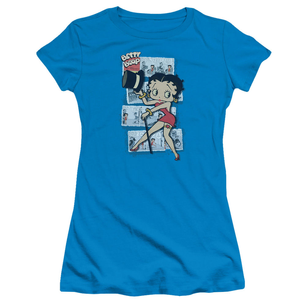 Betty Boop Comic Strip - Juniors T-Shirt Juniors T-Shirt Betty Boop