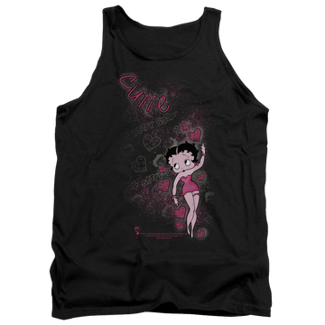 Black men's tank with Betty Boop Cutie graphic