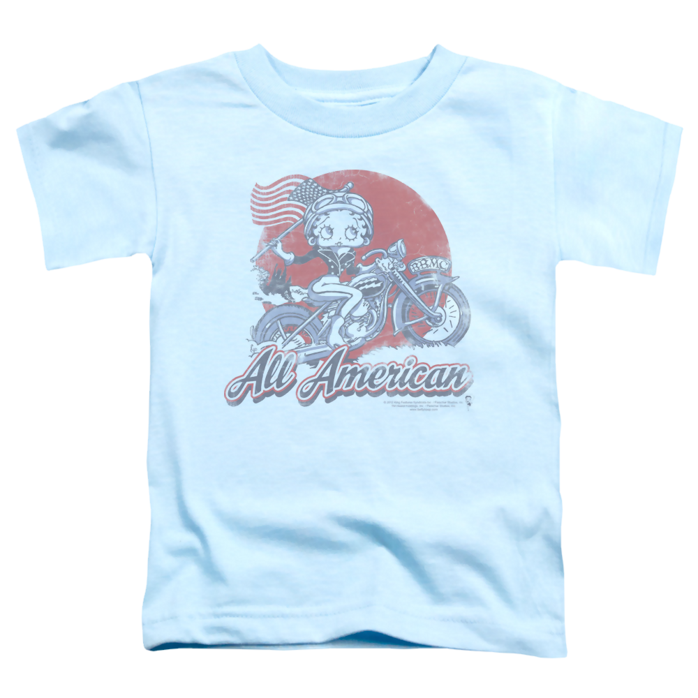 Betty Boop All American Biker - Kid's T-Shirt Kid's T-Shirt (Ages 4-7) Betty Boop