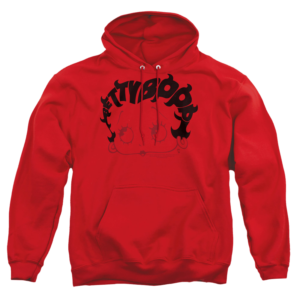 Betty Boop Word Hair - Pullover Hoodie Pullover Hoodie Betty Boop