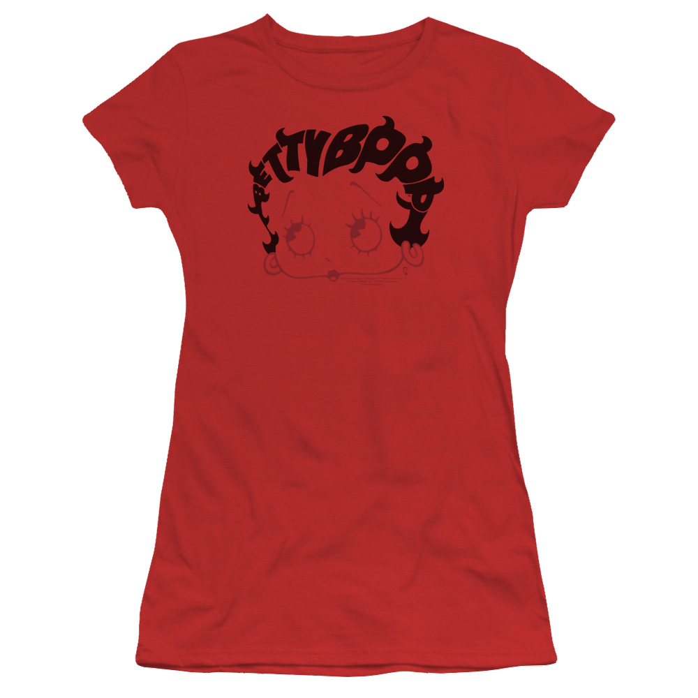Betty Boop Word Hair - Juniors T-Shirt Juniors T-Shirt Betty Boop