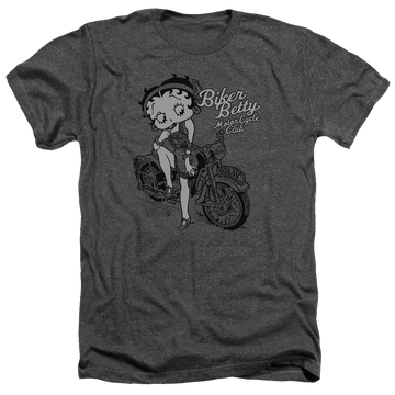 Charcoal men's heather t-shirt with Betty Boop Bbmc graphic