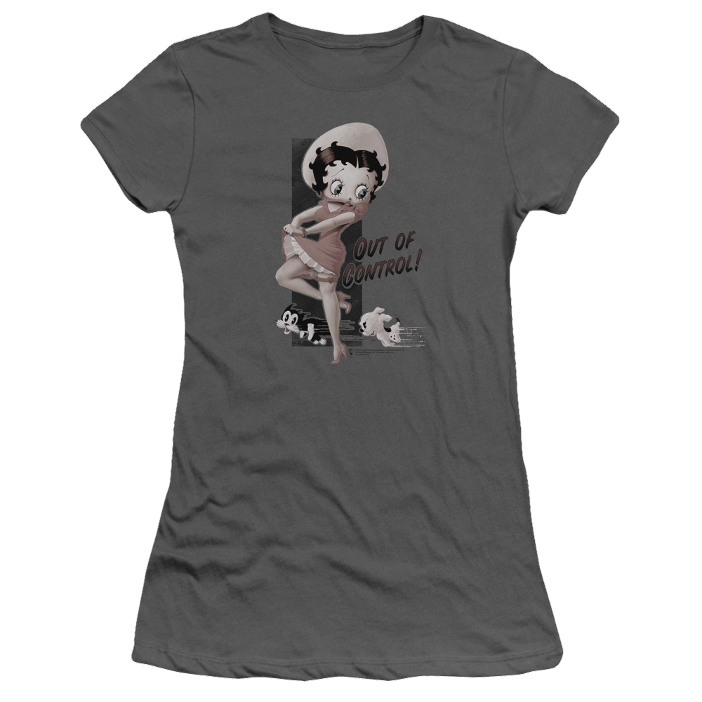 Betty Boop Out Of Control - Juniors T-Shirt Juniors T-Shirt Betty Boop