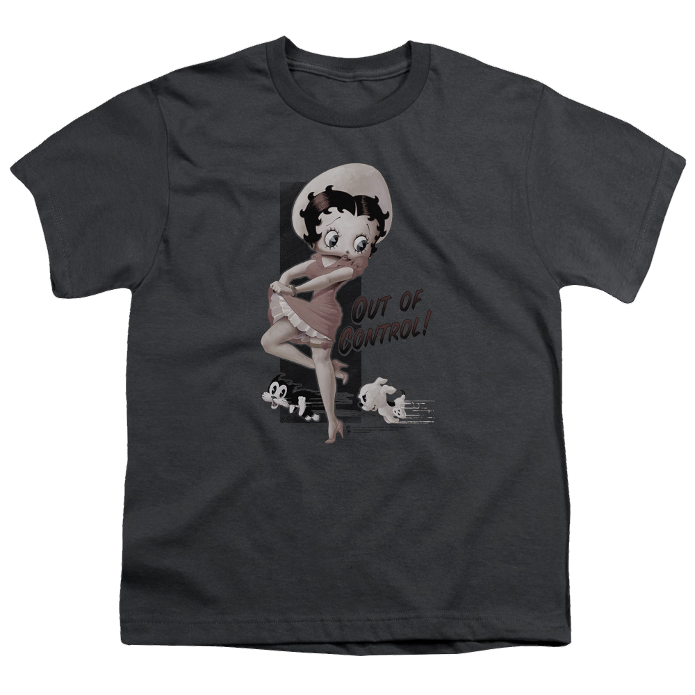 Betty Boop Out Of Control - Youth T-Shirt Youth T-Shirt (Ages 8-12) Betty Boop