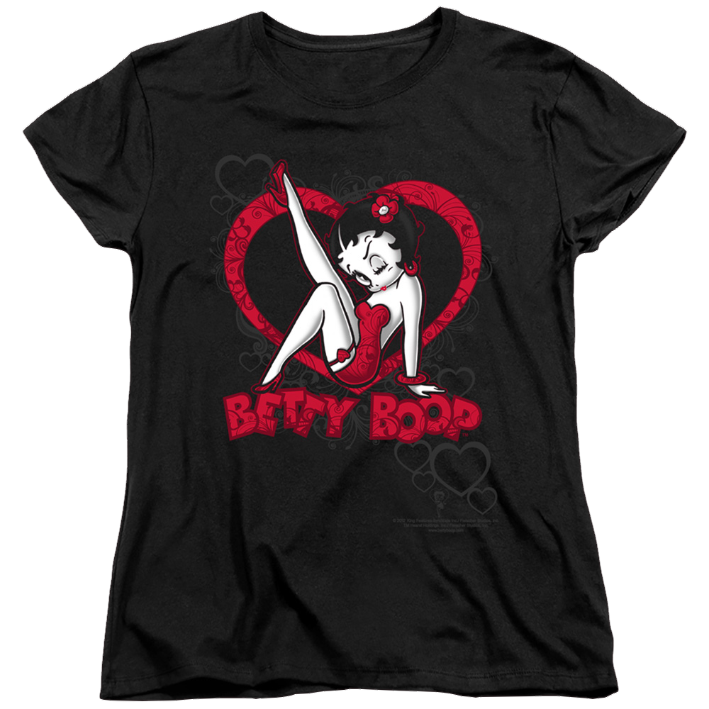 Betty Boop Scrolling Hearts - Women's T-Shirt Women's T-Shirt Betty Boop