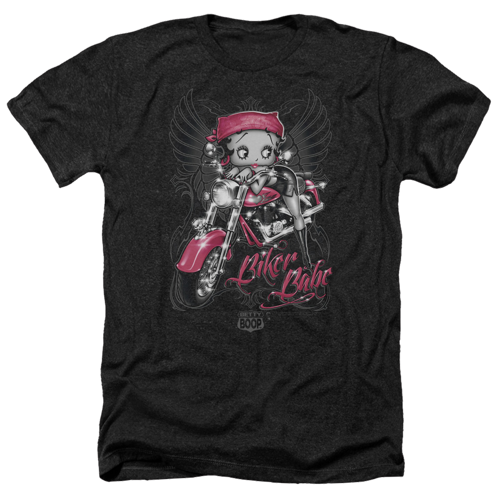 Betty Boop Biker Babe - Men's Heather T-Shirt Men's Heather T-Shirt Betty Boop